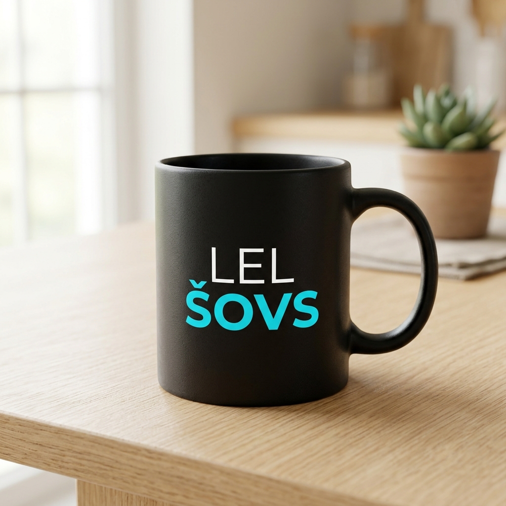 LEL šovs keramikas krūze